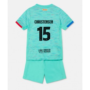 Barcelona Andreas Christensen #15 Rezervni Dres za Dječji 2023-24 Kratak Rukavima (+ kratke hlače)